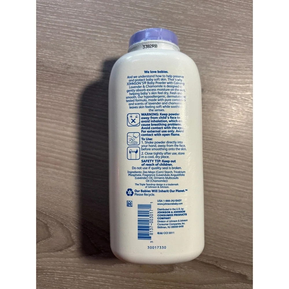 NEW Sealed Johnsons Baby Powder Calming Lavender Chamomile Pure Cornstarch 15oz